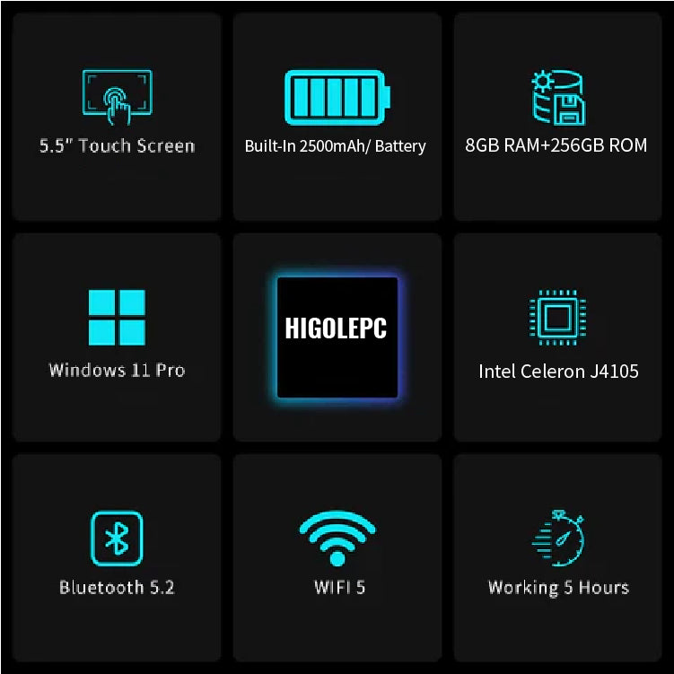HIGOLE Gole 1 Pro Mini-PC – Windows 11 Pro Intel Celeron J4125 8 GB RAM 256 GB