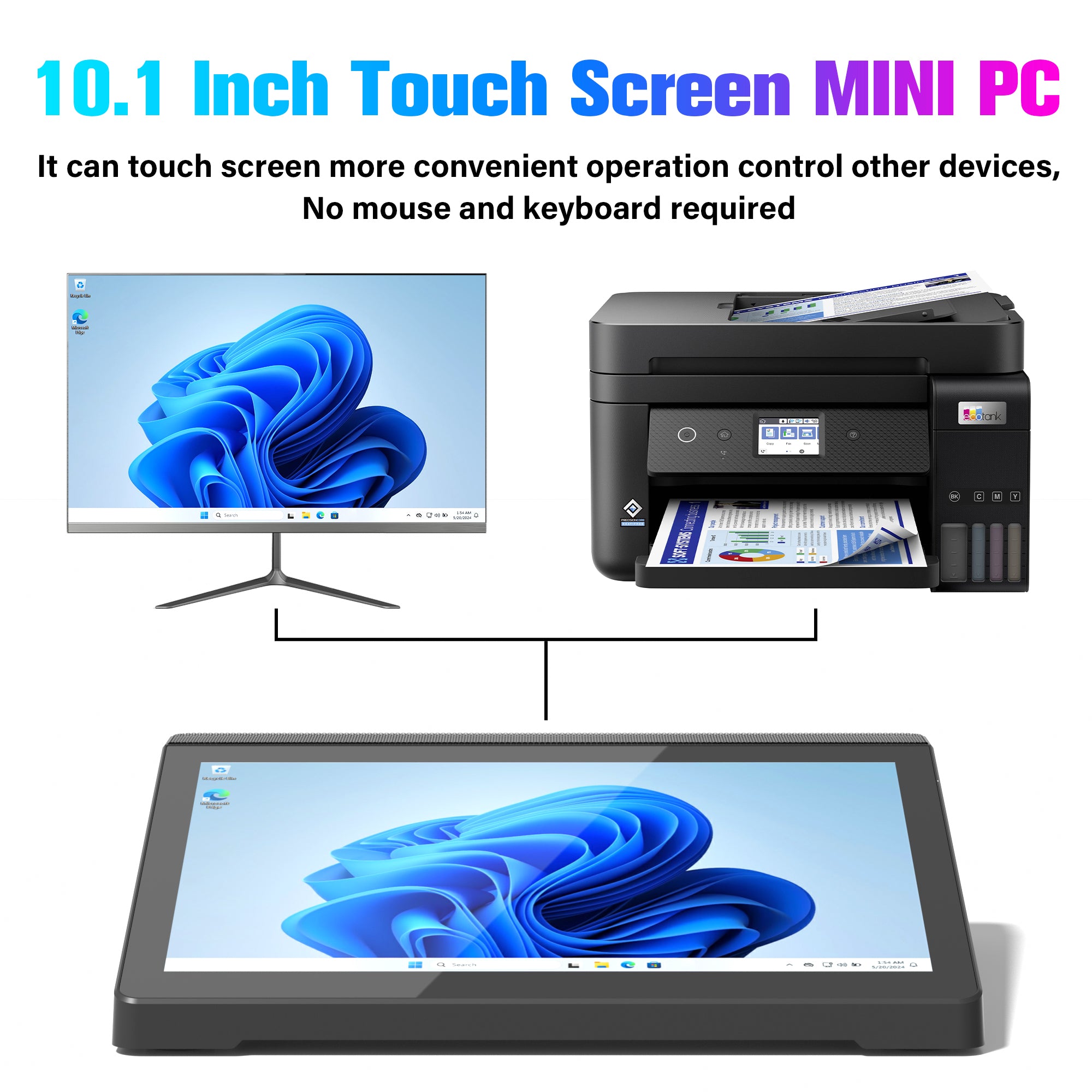 HiGolePC F6 10.1" Mini AIO PC - Windows 11 , 4GB RAM, 64GB ROM