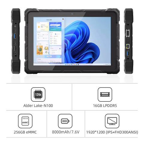 HiGolePC F9A Rugged Tablet - Intel N100, 16GB RAM, 256GB