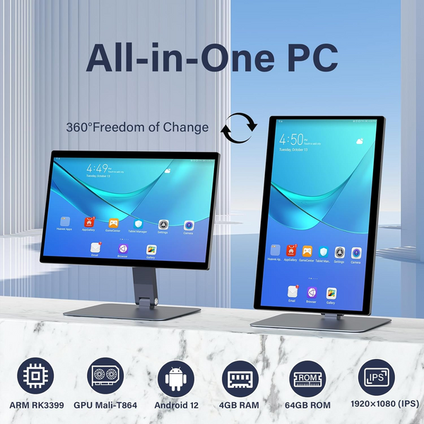 HIGOLE F15 15.6-Inch Industrial Tablet PC with Stand, Windows 11 Pro,Intel Celeron N5095, 8GB RAM + 128GB ROM