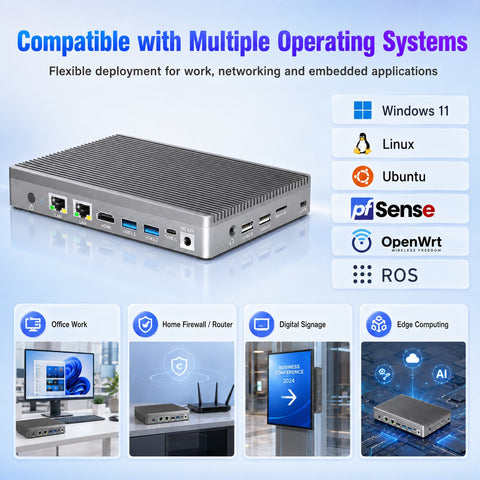 Higole F9B Pro Mini PC - Intel Celeron N100, 16GB LPDDR4, 512GB ROM, Windows 11 Pro