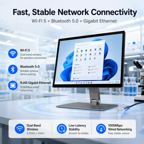 HIGOLE F15 15.6-Inch Industrial Tablet PC with Stand, Windows 11 Pro,Intel Celeron N5095, 8GB RAM + 128GB ROM