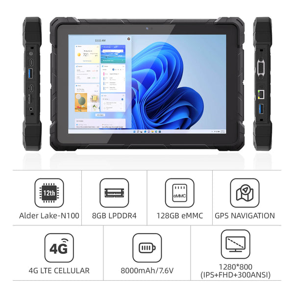 HigolePC Introducing F9A: Intel N100 16GB+256GB Rugged Tablet with Windows 11 Pro, 4G LTE, GPS, NFC,