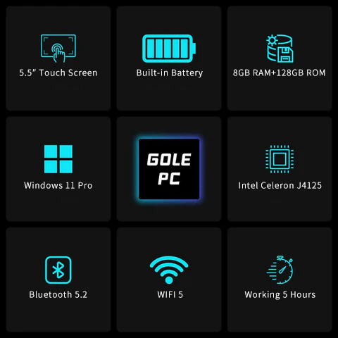 HIGOLE Gole 1 Pro Mini PC - Windows 11 Pro Intel Celeron J4125 8GB RAM –  Gole Mini Pc