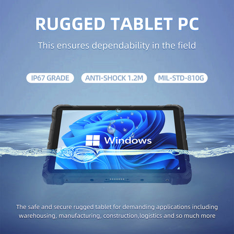 HIGOLE F7 Robustes Tablet 10,1 Zoll Windows 10 Pro 4 GB RAM 64 GB ROM 
