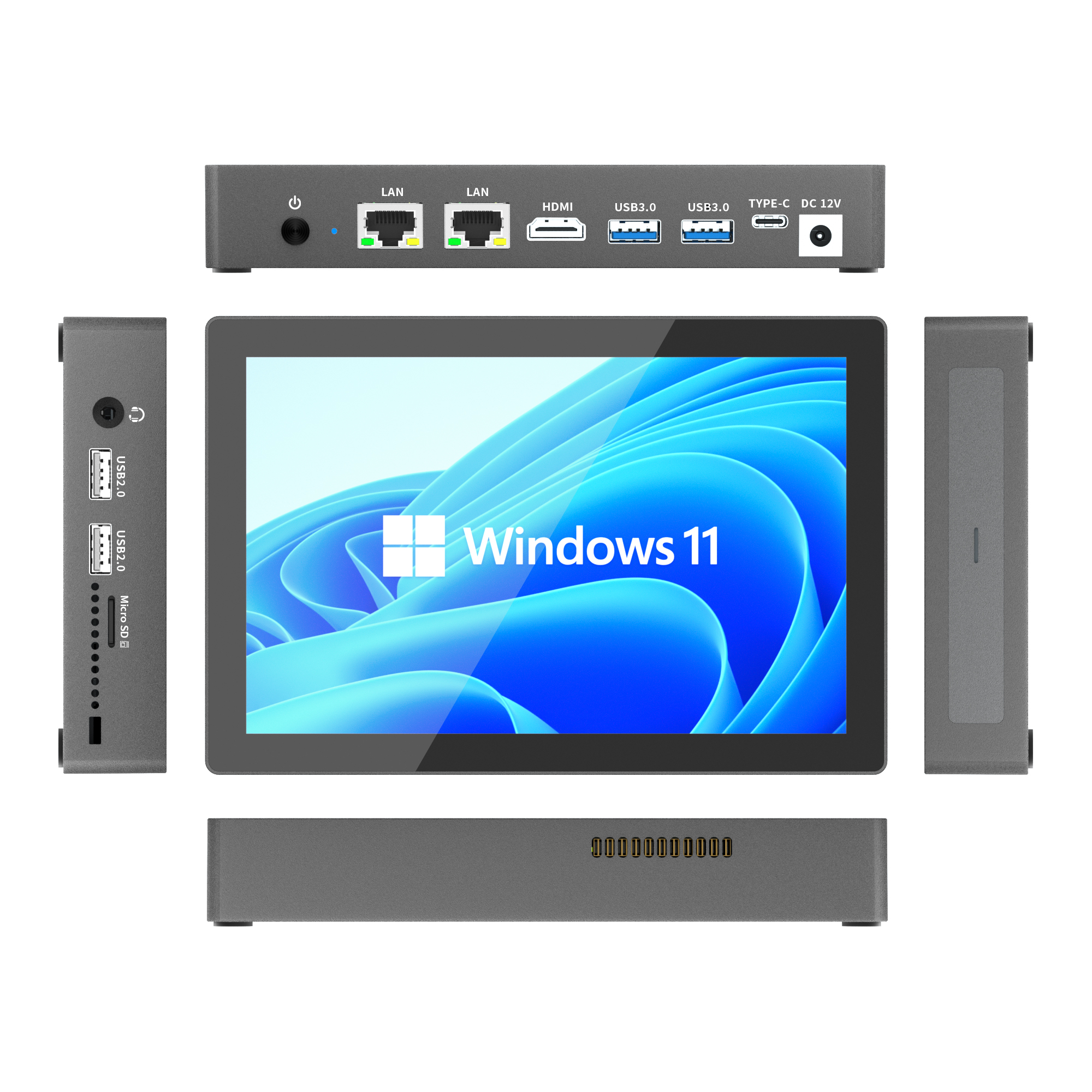 Higole F9B 7-Inch Screen Mini PC with 5000mAh Battery - Intel Celeron N100, 16GB LPDDR4, 512GB ROM, Windows 11 Pro