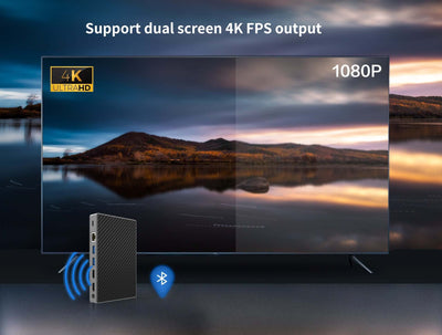 HIGOLE  Windows Mini PC Celeron Intel J4125 Mini Computers 8GB DDR4 128GB eMMC Fanless Mini PC
