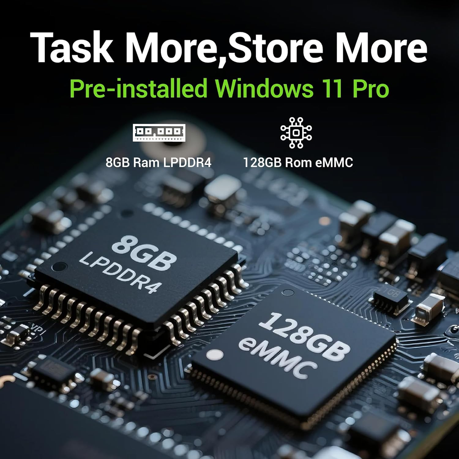 HIGOLEPC  Fanless Industrial PC Panel 13.3 Inch, Embedded Touchscreen All in One Computer Win11 Pro, Celeron N5095, 8GB Ram 128GB Rom, 1920*1080 IPS, USB3.0*4, RS232*2, LAN, HDMI, Type-C